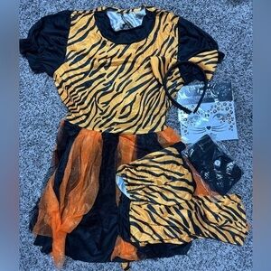 Leopard Halloween Costume Set Orange and Black
